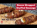 Bacon Wrapped Stuffed Sausage | Easy Tailgating Recipes