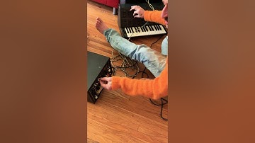 Korg MS-10 with Korg SQ-10 sequencer Linked Together