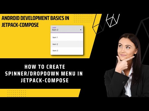 How to create Spinner / DropDown Menu in Jetpack Compose | Android development Basics