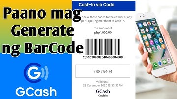 GCASH IN: PAANO MAG GENERATE NG BARCODE SA GCASH HOW TO GENERATE YOUR OWN BARCODE CASH IN BabyDrewTV