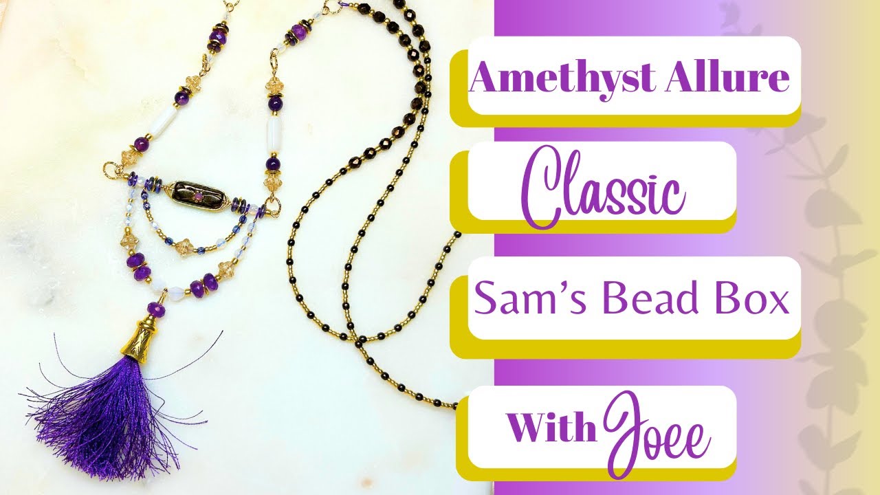 Make A Purple Gemstone Necklace! Past Sam's Bead Box Deal!