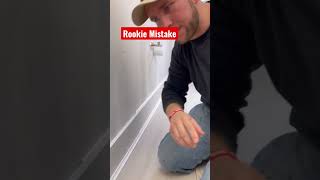 here is the proper way to caulk baseboards. #diy #shorts #youtubeshorts