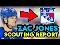 New york rangers top defence prospect zac jones scouting report  player breakdown