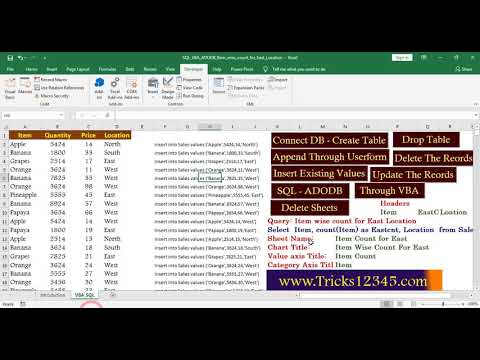 SQL VBA ADODB