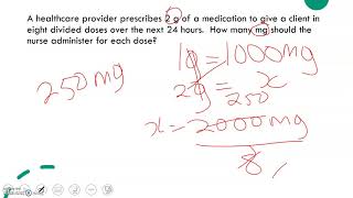 Medication Calculation #2: gram to milligram conversion.