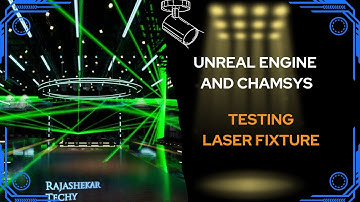 First DMX Laser Test using Unreal Engine 5.0 and Chamsys | Test Shot