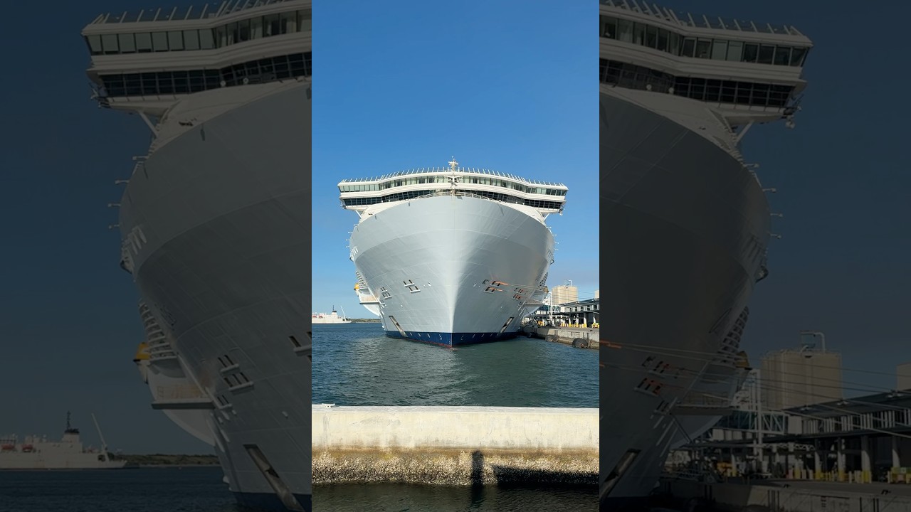 Oasis of the Seas docked at Port Canaveral #portcanaveral #oasisoftheseas #royalcaribbean