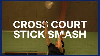 Learn Cross court half smash in badminton