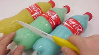 DIY Colors Real Coca Cola Milk Pudding Gummy Learn Colors Slime Squishy Balls screenshot 3