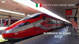 High-speed train journey from Florence to Rome Italy 2023