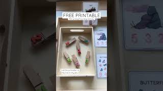 Free printable for toddlers and preschoolers! #craftideas #countingactivity #finemotorskills #free