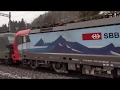 4K Freight  & Passenger Trains Austria & Switzerland January 2019