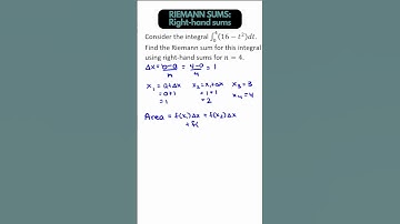 Integrals - Area Under a Curve Using Riemann Sums (Calculus) #calculus #apcalculus #riemann #math