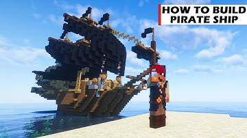 Minecraft: How to Build a Pirate Ship (Tutorial)🚢