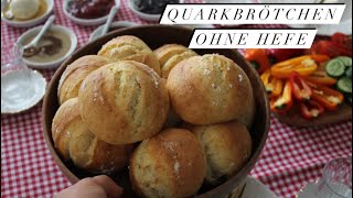 Schnelle Quarkbrötchen ohne Hefe | Ruck Zuck Rezept zum Frühstück | mayasiz küyük ekmekcikler