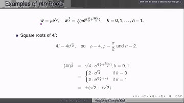 Week1Lecture4: Roots of complex numbers
