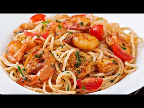 Video: Pasta Con Camarones Y Tomates