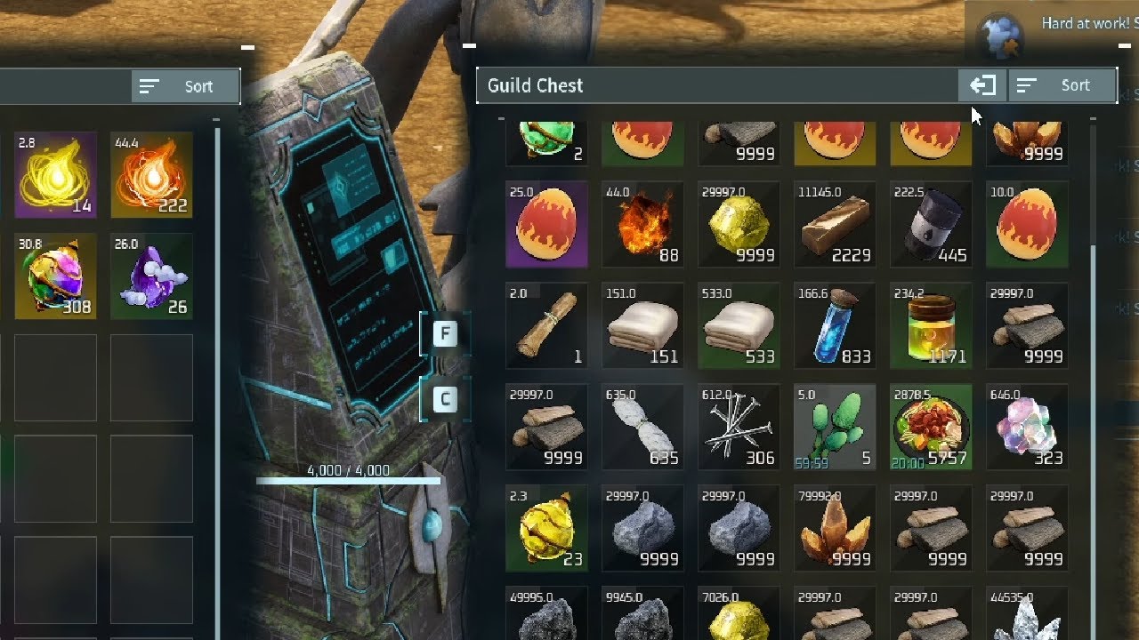 Item Retrieval Machine and Guild Chest work REALLY well together to transfer many goods between base