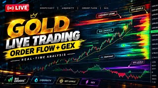 🔴 GOLD LIVE TRADING | GC Futures + GEX + Order Flow | DeepChart News