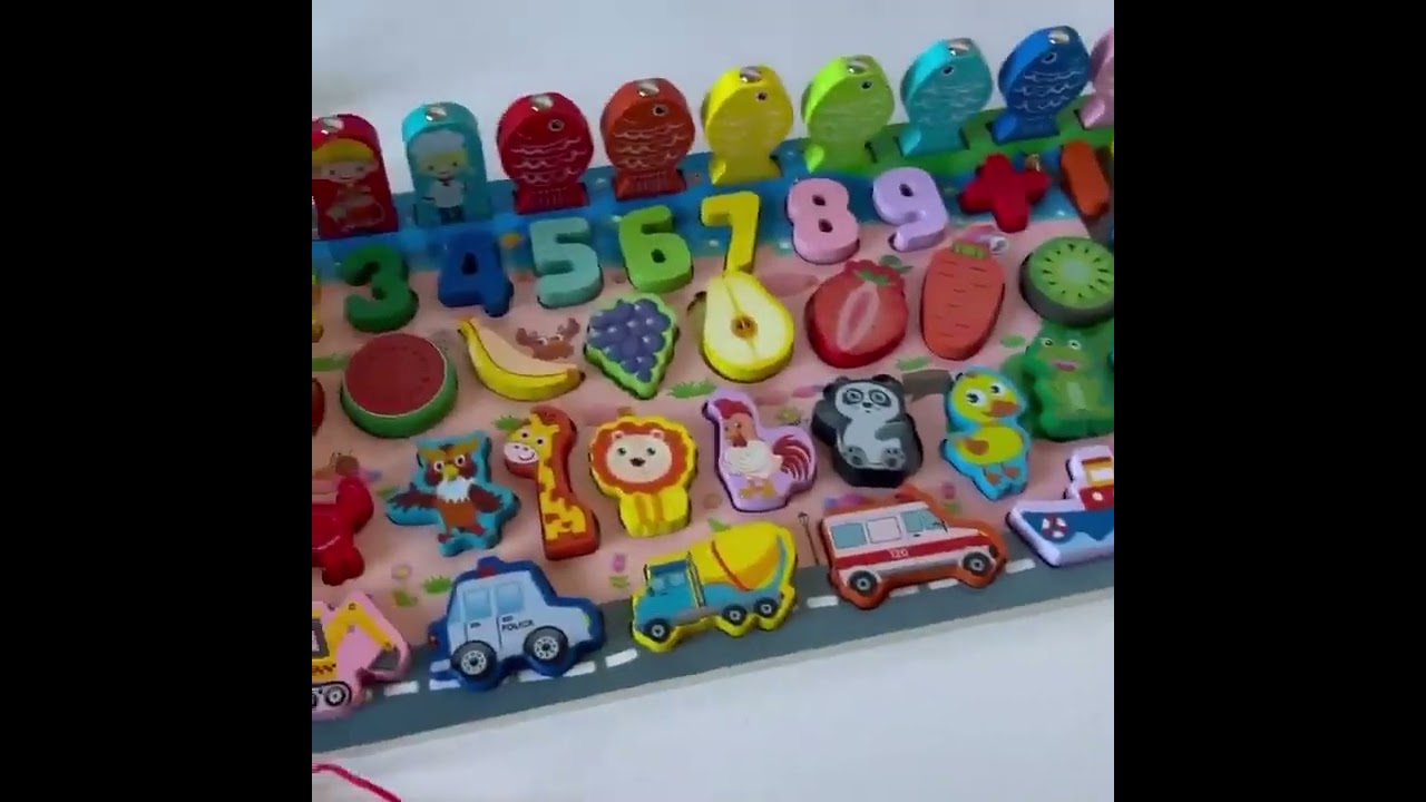 Деревянная игрушка сортер развивающая доска монтессори для детей с магнитной рыбалкой Tree Toys