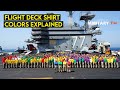 U.S. Navy Aircraft Carrier Flight Deck Shirt Colors Explained