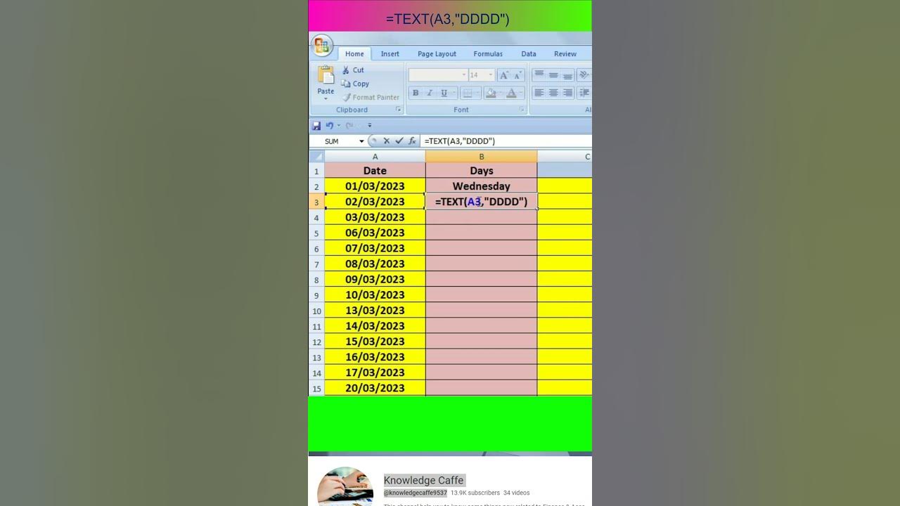 text-a3-dddd-formula-excel-convert-date-to-days-format-with-youtube