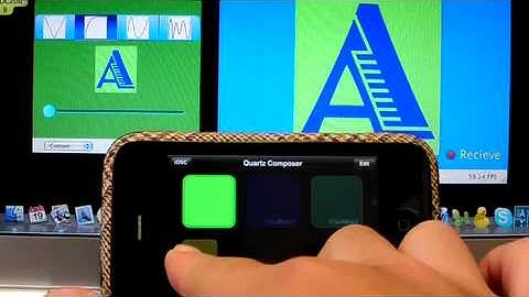 iPhone - OSC - Quartz Composer