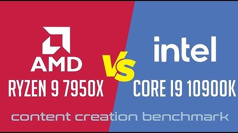 AMD Ryzen 9 7950X vs Intel Core i9 10900K - Content creation benchmark