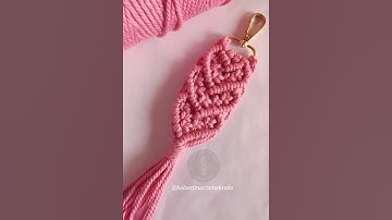 Macrame Keychain Tutorial | Easy step by step for beginners | Boho style | DIY   #macramekeychain
