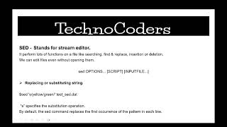 Unix Basics Part 11 | Frequently used commands | sed -searching, find & replace  #unix #unixtutorial