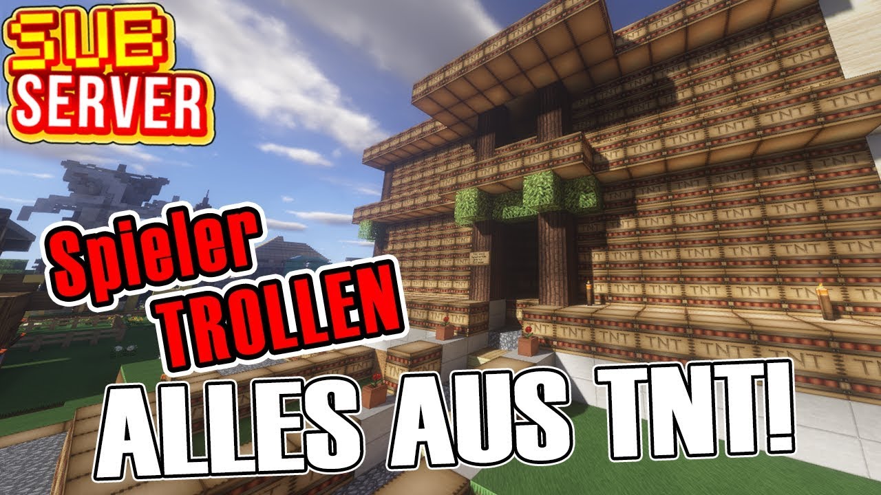 ALLES AUS TNT TROLL - Minecraft SubServer mit Items | Earliboy