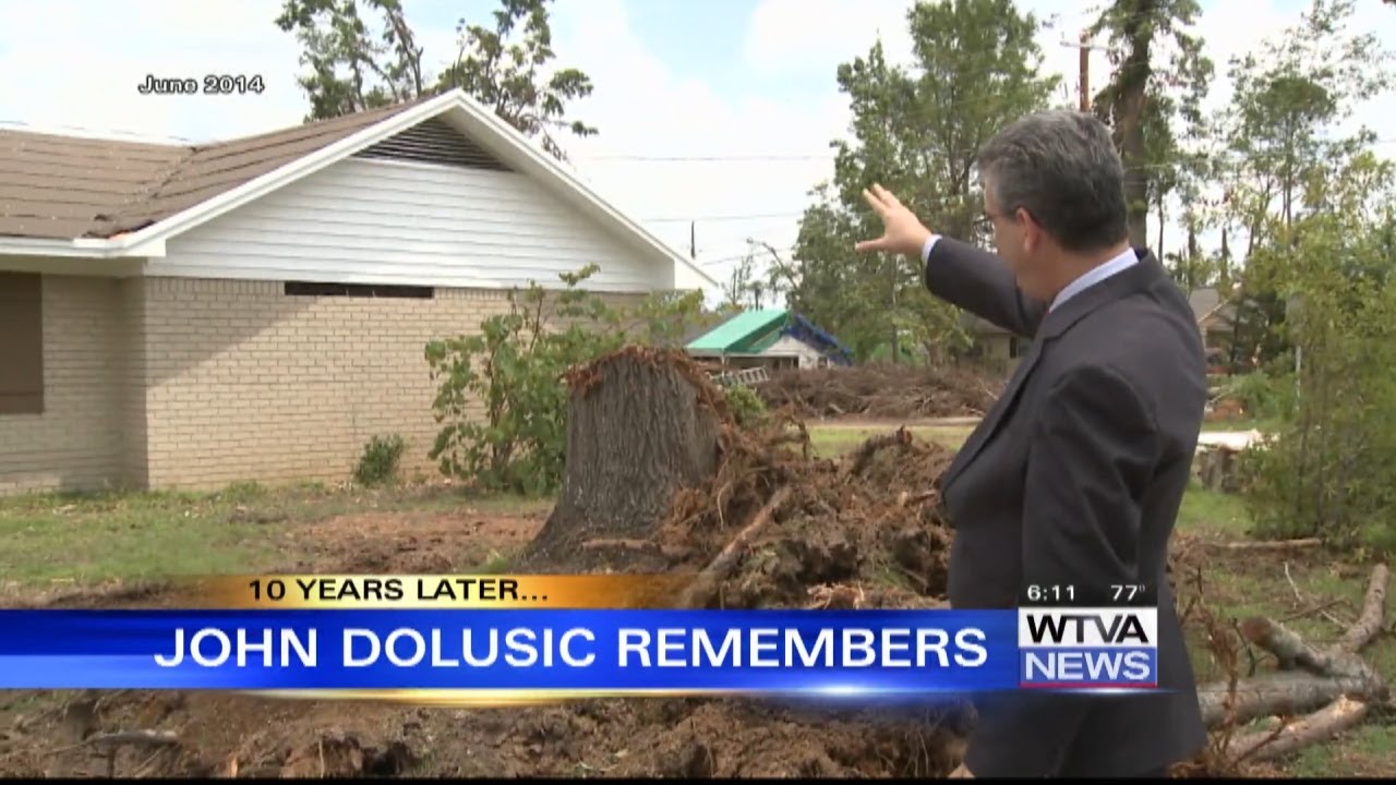 10 Years Later: WTVA Meteorologist John Dolusic recounts the damage he faced after tornado