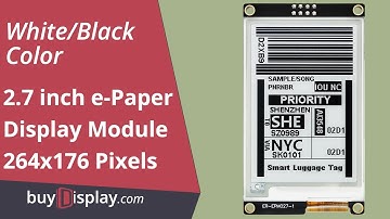 Black 2.7" inch e-Paper Display Module for Arduino,Raspberry Pi