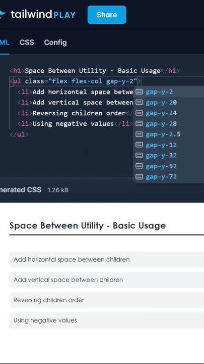 Tailwind CSS - Space Between utility class. - YouTube