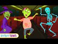 Wheels On The Bus With Skeleton And Zombie - Spooky Skeletons Songs By Teehee Town