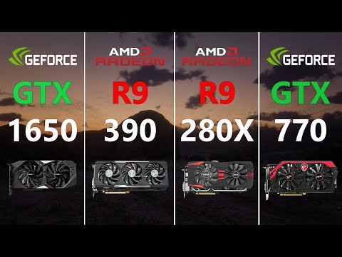 GTX 1650 vs R9 390 vs R9 280X vs GTX 770 Test in 6 Games