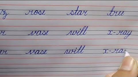 Lesson 4(Chapter 2)Cursive Handwriting Practice for beginners/Four letter words starting from M to Z