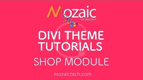 DIVI 3.0 Visual Builder Tutorial - How to use the Shop Module