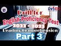 English proficiency test drill  reading comprehension  20222023  abrinica calzado tv