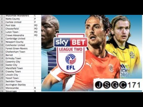 League Two End Of Season Table Prediction 2017 18 Youtube