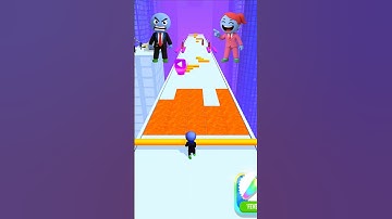 Roof Rails Lvl.8 – Collect & Slide 🪵🛝 #shorts #games #roofrails #gameshorts