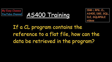Flat file in CL program in IBM i AS400 || Retrieve data from Flat file in CL program