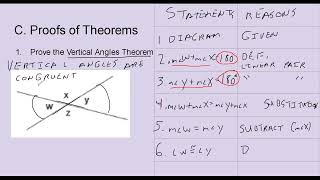 Geometry Unit 2 Lesson 3 Part 2 Proof Structure