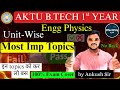 AKTU Engineering Physics One Shot | Unit Wise Important Topics | 100% Exam Questions #aktuexam