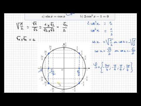 équations trigonométriques simples