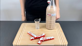 Chocolate liqueur "Kinder"|The most delicious drink I've ever had| The Easiest Homemade Liqueur Ever