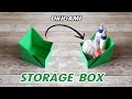STORAGE BOX|HOW TO MAKE STORAGE BOX TUTORIAL|STEP BY STEP FOLDING #box #tutorial #origami 