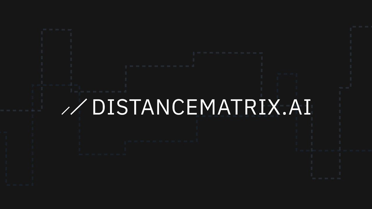 Splash screen for the Distance Matrix API channel Заставка для канала Distance Matrix API