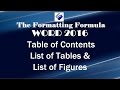 Word 2016   Table of Contents   List of Tables   List of Figures
