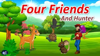 Four Friends | English Cartoon | Panchatantra Moral Stories for Kids |
